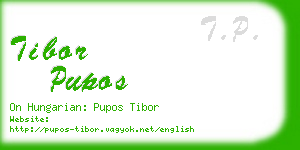 tibor pupos business card